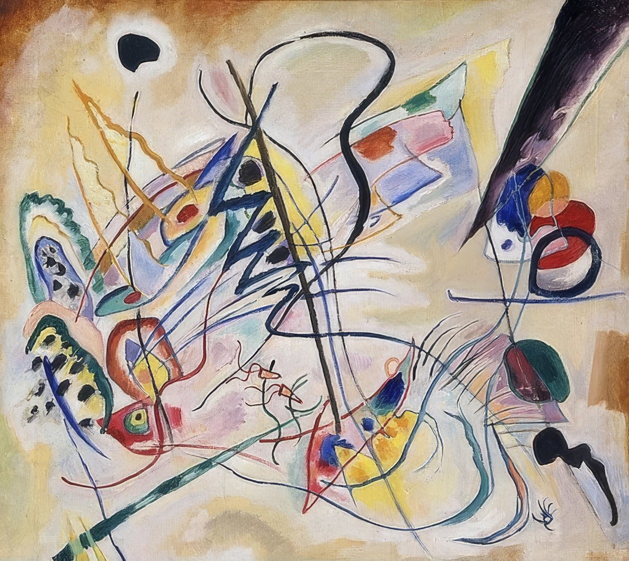 Hudební předehra, Violet Wedge. 1919 od Wassily Kandinsky