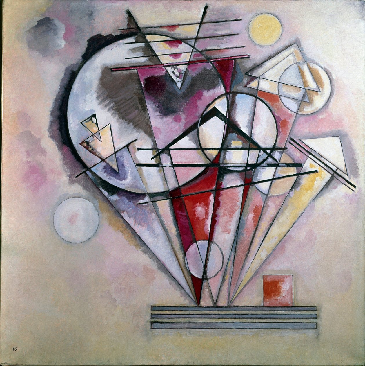 Na malbě Pointe od Wassily Kandinsky (nebo Wassily Kandinsky nebo Kandinskij od Wassily Kandinsky