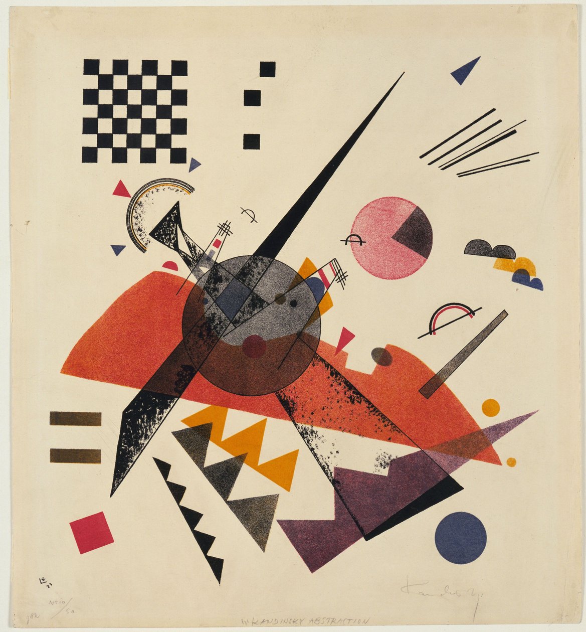"" Orange "" Den litografie Vasilij Kandinskij (Ó Vasilij Kandinskij od Wassily Kandinsky