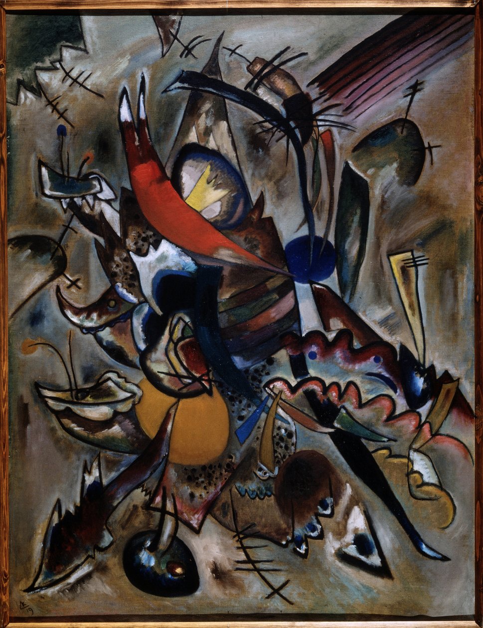 ""Malba s hroty (skladba č. 223)"" Malířka Vassily Kandinsky (ou Wassily Kandinski nebo Kandinskij od Wassily Kandinsky