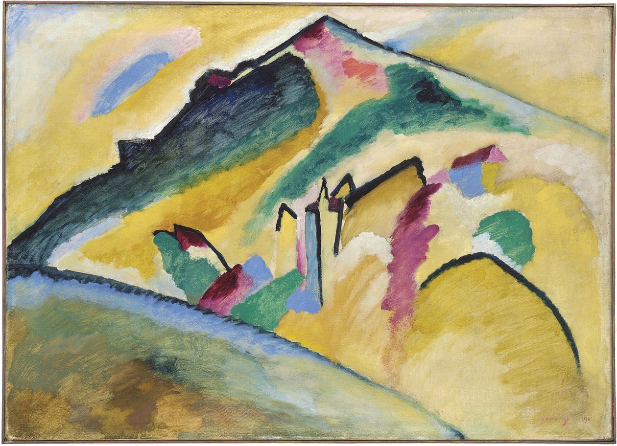 ""Podzimní krajina"" Malba Vasilije Kandinského (nebo Wassily Kandinského nebo Kandinského od Wassily Kandinsky