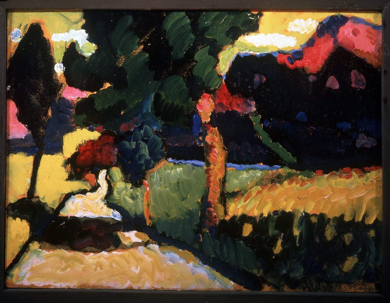 ""Letní krajina"" Malba Vasilije Kandinského (nebo Wassily Kandinského nebo Kandinského od Wassily Kandinsky