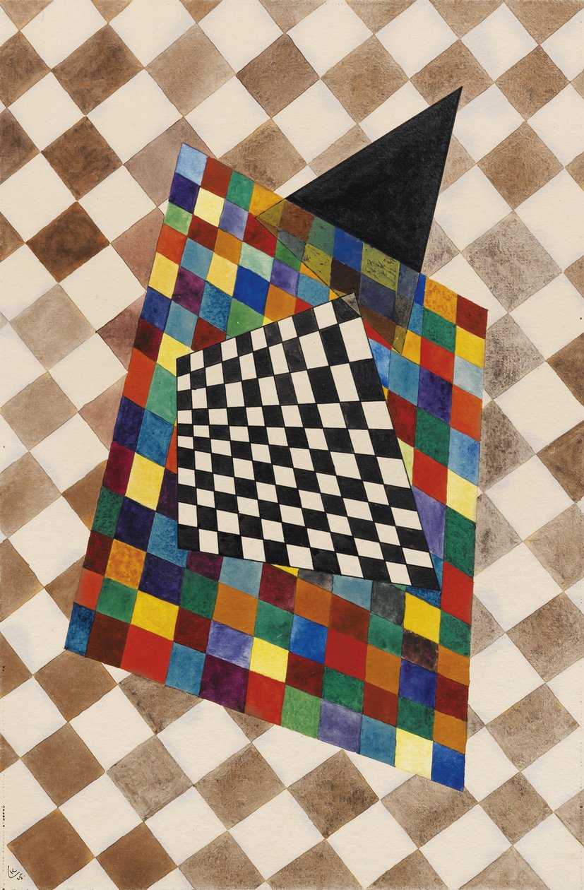"Quadrille"" (čtvercový) Aquarelle de Wassily Kandinsky (ou Wassily Kandinsky nebo Kandinsky od Wassily Kandinsky