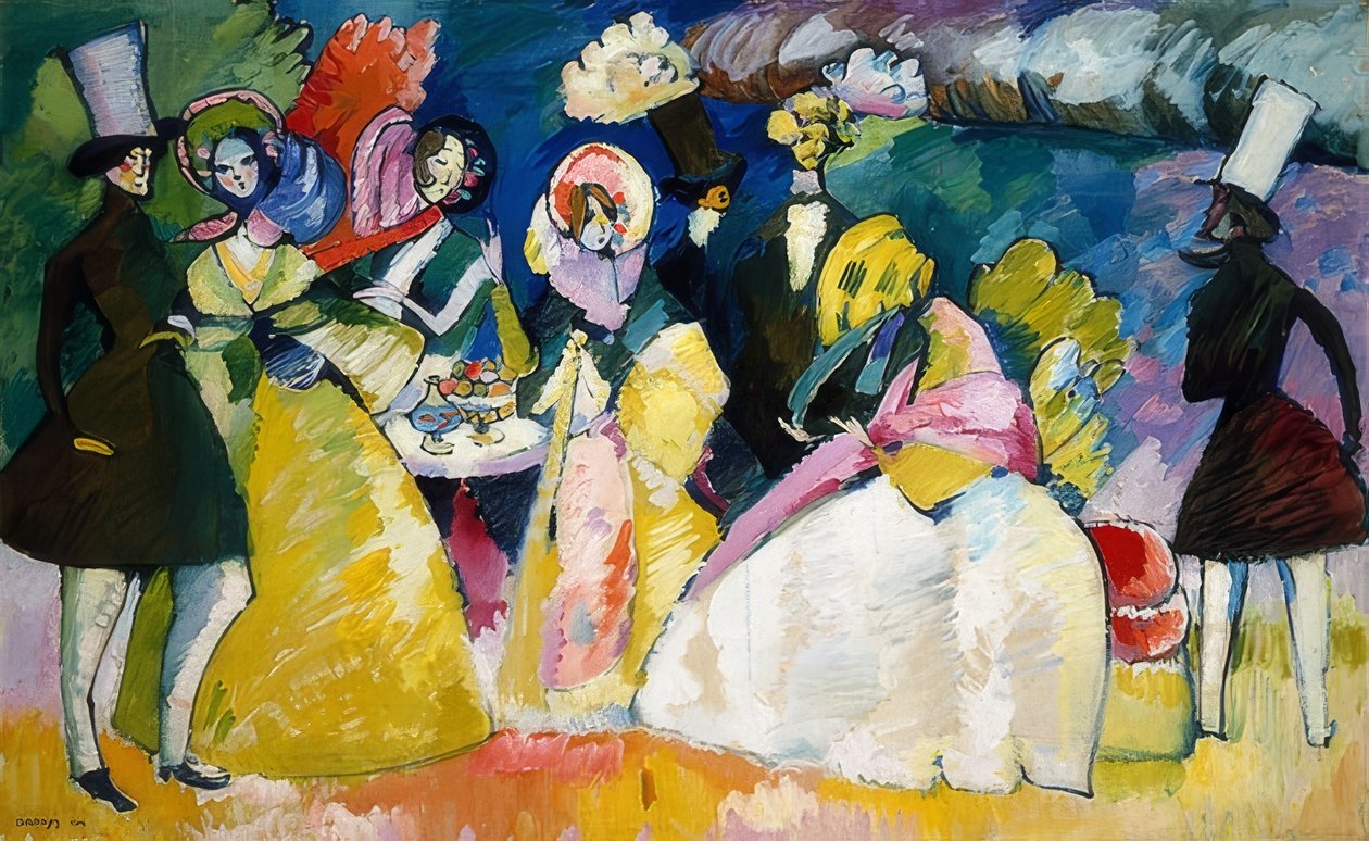 Společnost krinolíny. 1909 od Wassily Kandinsky