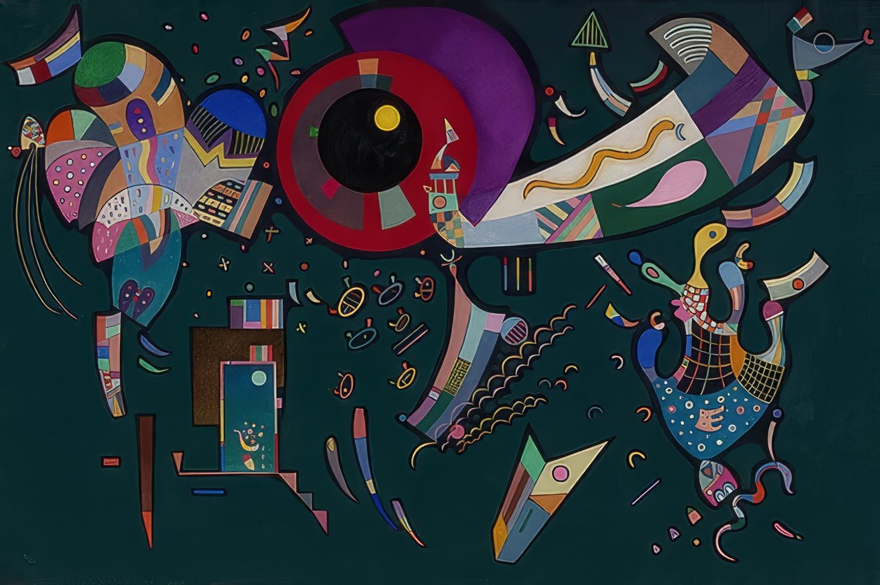 Kolem kruhu (Autour du cercle). 1940 od Wassily Kandinsky