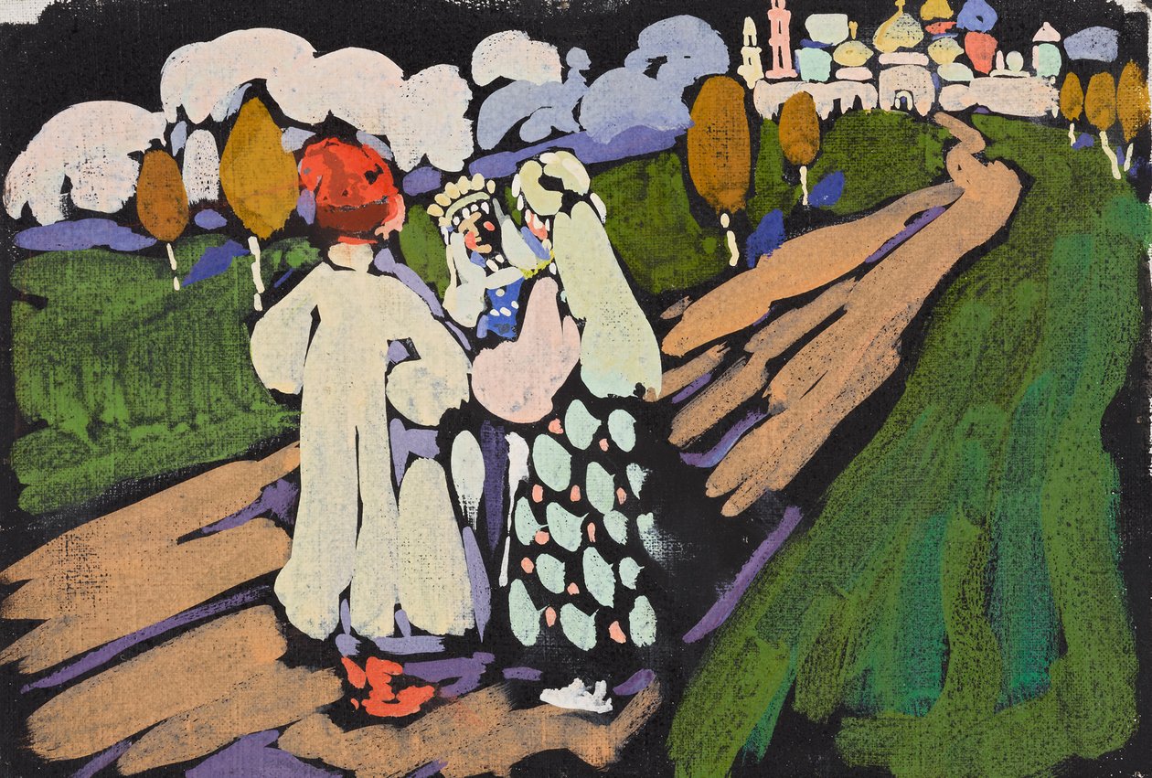 Ruská scéna od Wassily Kandinsky