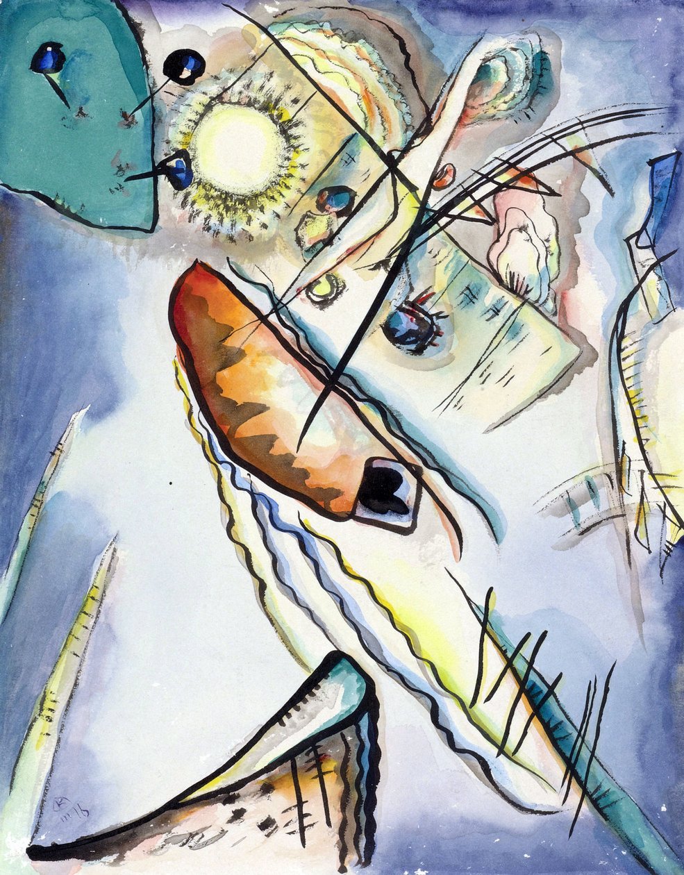 ""Sans titre"" Aquarelle de Vassily Kandinsky (ou Wassily Kandinski nebo Kandinskij od Wassily Kandinsky