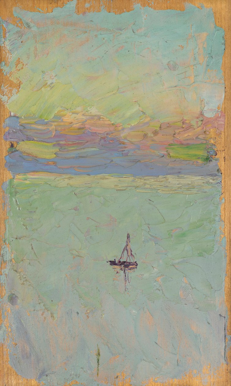 Plachetnice na moři od Wassily Kandinsky