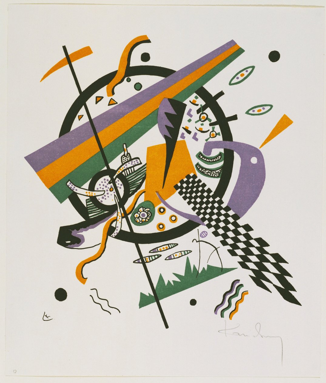 ""Malé světy IV"" Peinture de Vassily Kandinsky (ou Wassily Kandinski nebo Kandinskij od Wassily Kandinsky