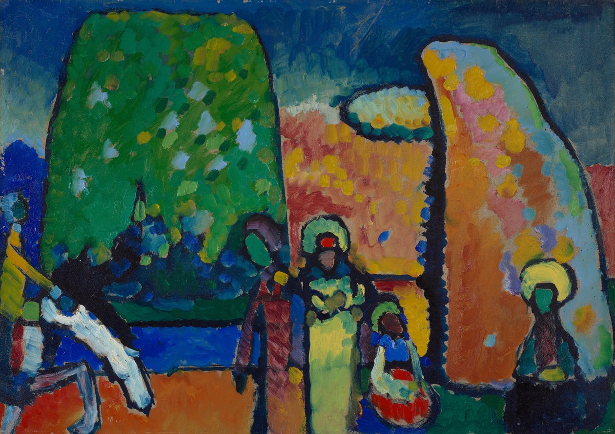 Studie k „Improvizaci č. 2 (Smuteční pochod)“ od Wassily Kandinsky