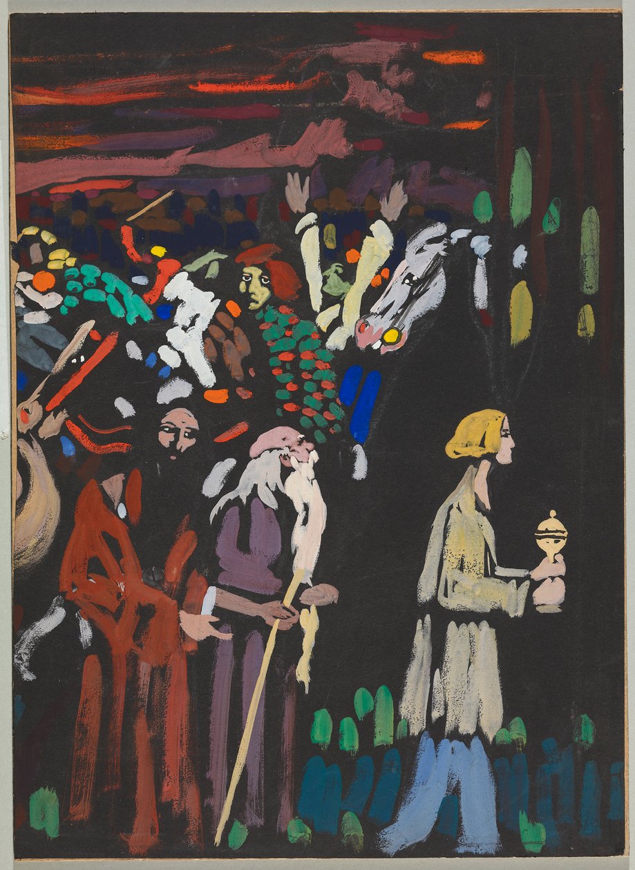 Studie k dílu „Panika“ od Wassily Kandinsky