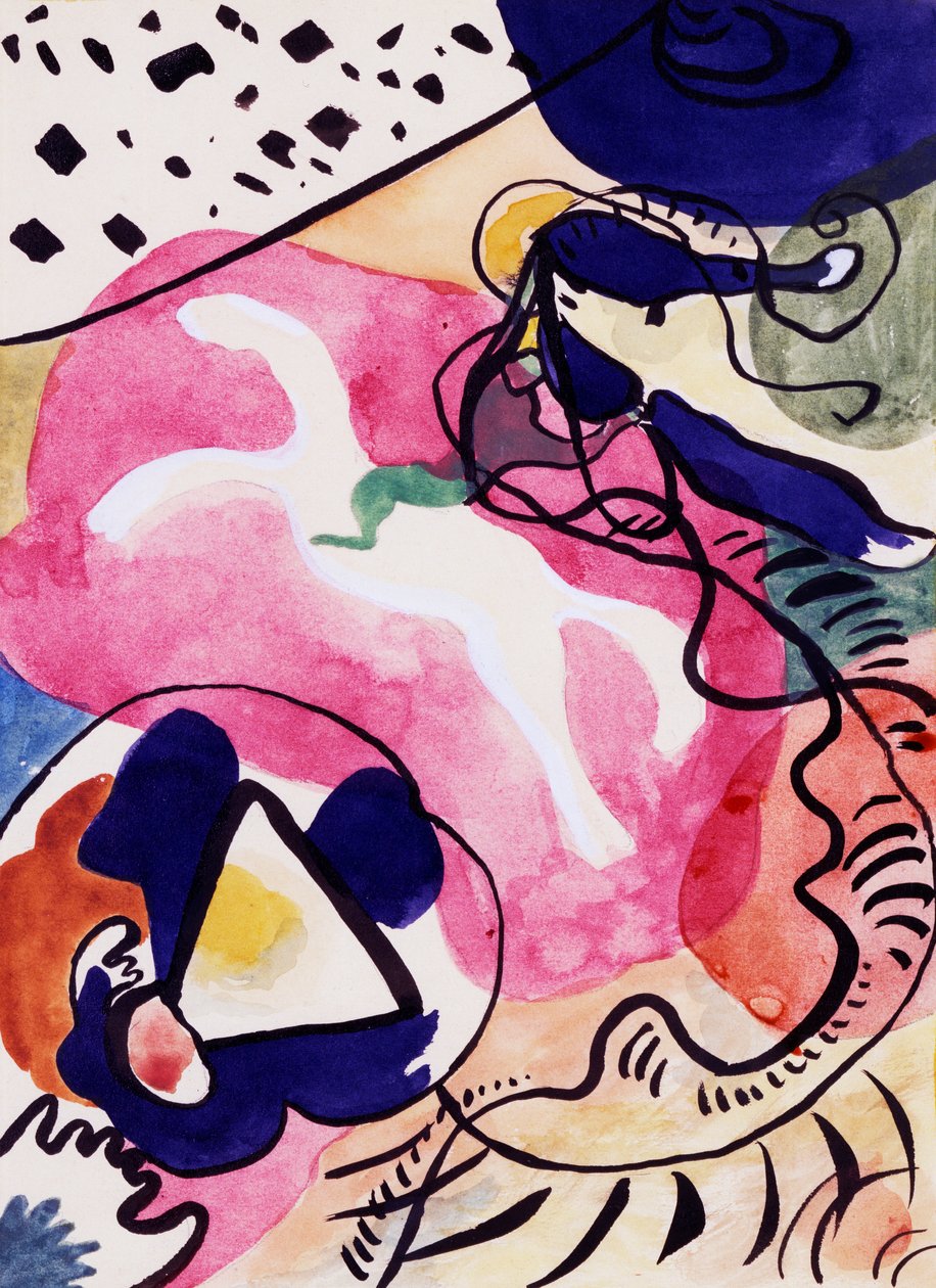 Studie pro Modrého rytíře od Wassily Kandinsky