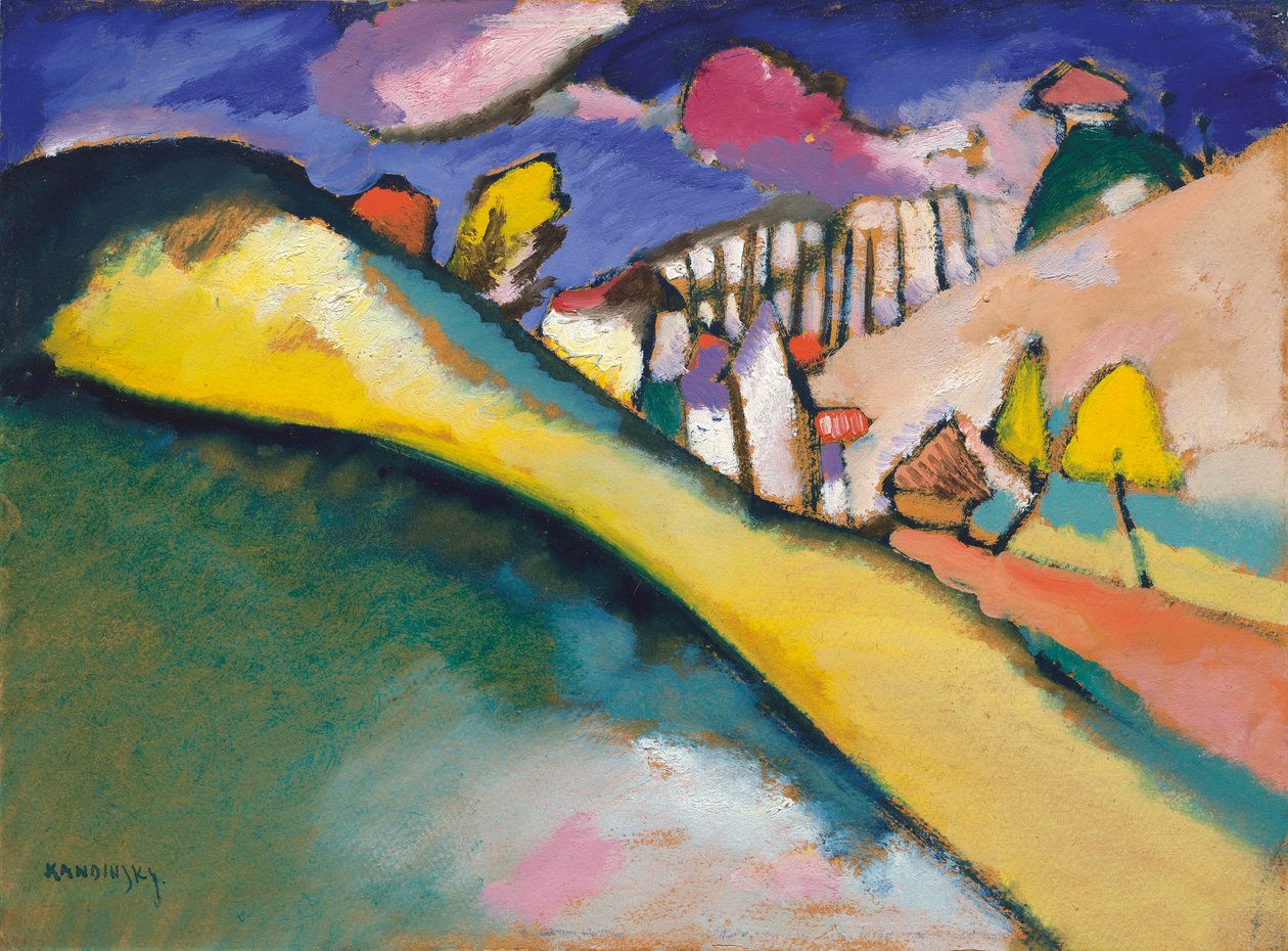 Studie pro krajinu (Dünaberg) od Wassily Kandinsky