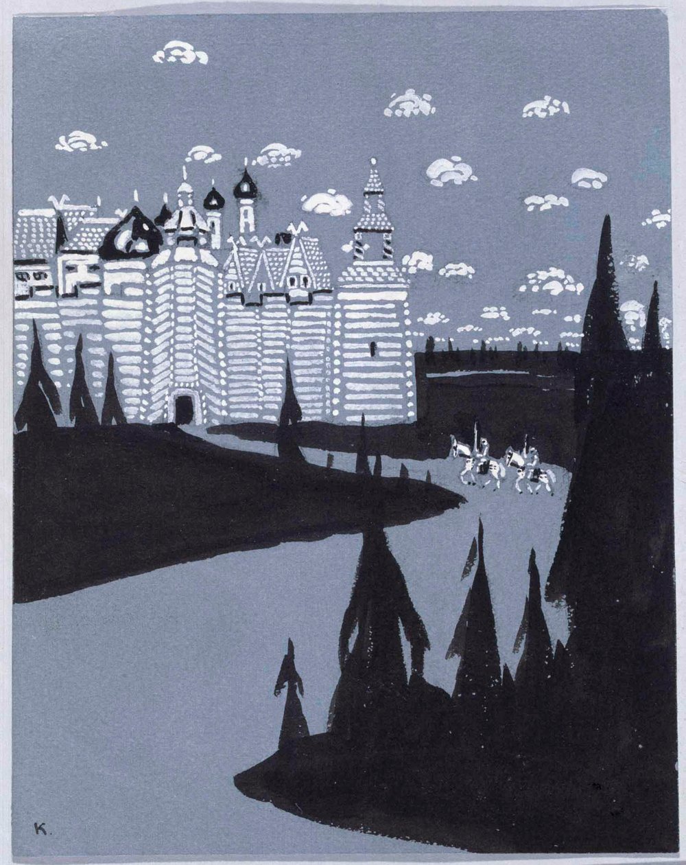 Před městem od Wassily Kandinsky