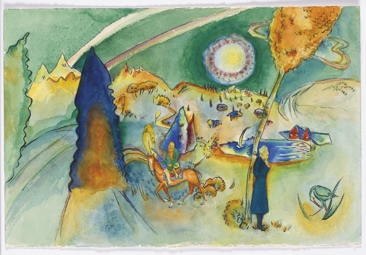 Akvarel pro Poul Bjerre od Wassily Kandinsky