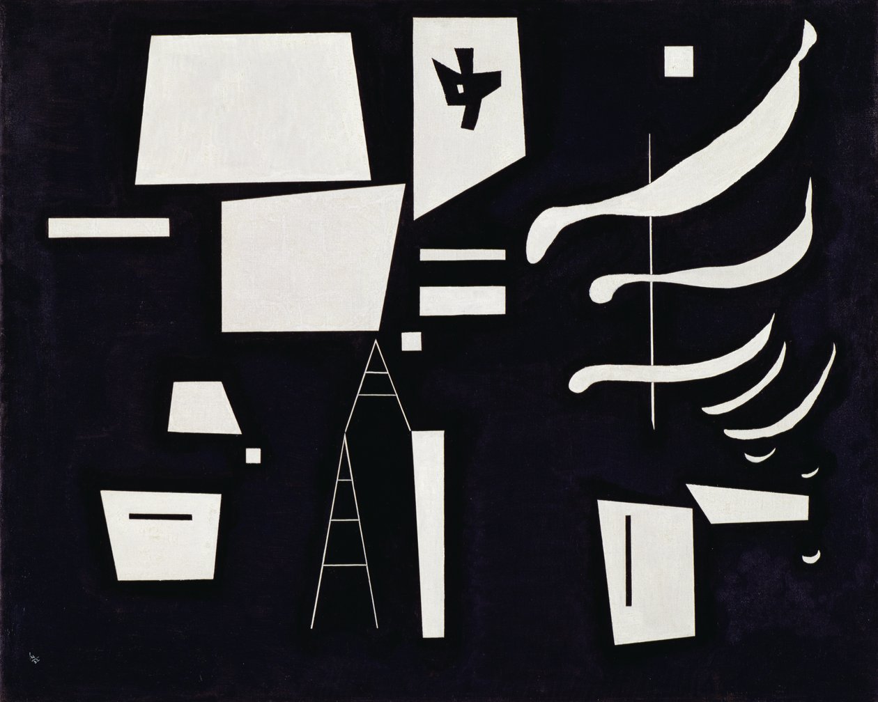 Bílá - měkký a tvrdý pochod od Wassily Kandinsky