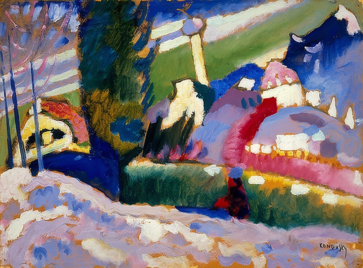 Zimní krajina s kostelem. 1910-11 od Wassily Kandinsky
