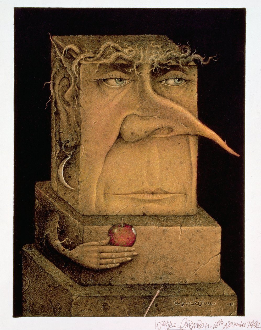 Adam (tužka a pastelky na papíře) (pár 155035) od Wayne Anderson