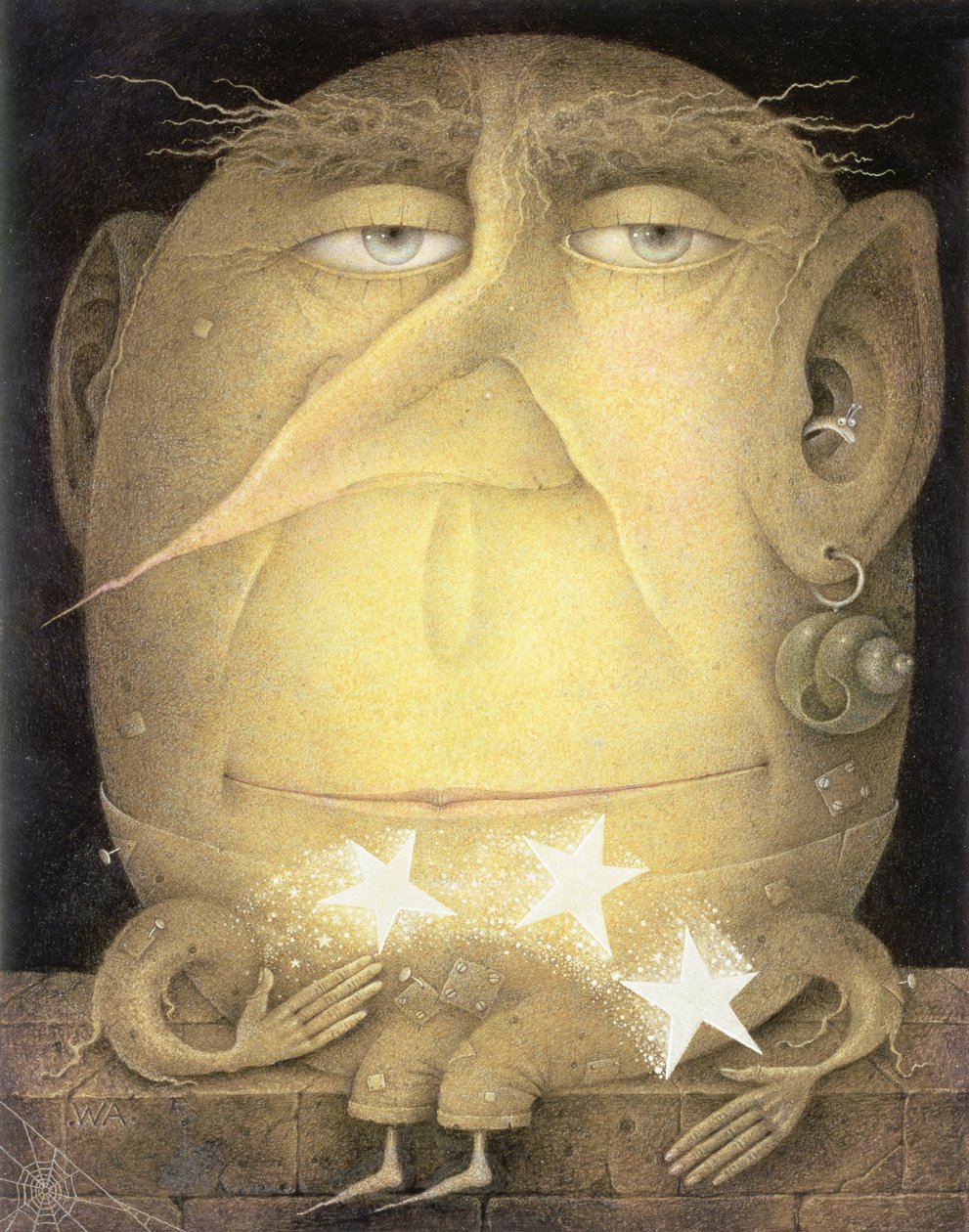 Chyť padající hvězdu (tužka a pastelky na papíře) od Wayne Anderson