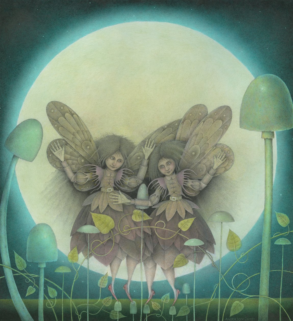 Tančící víly, 2011 (kombinovaná technika) od Wayne Anderson