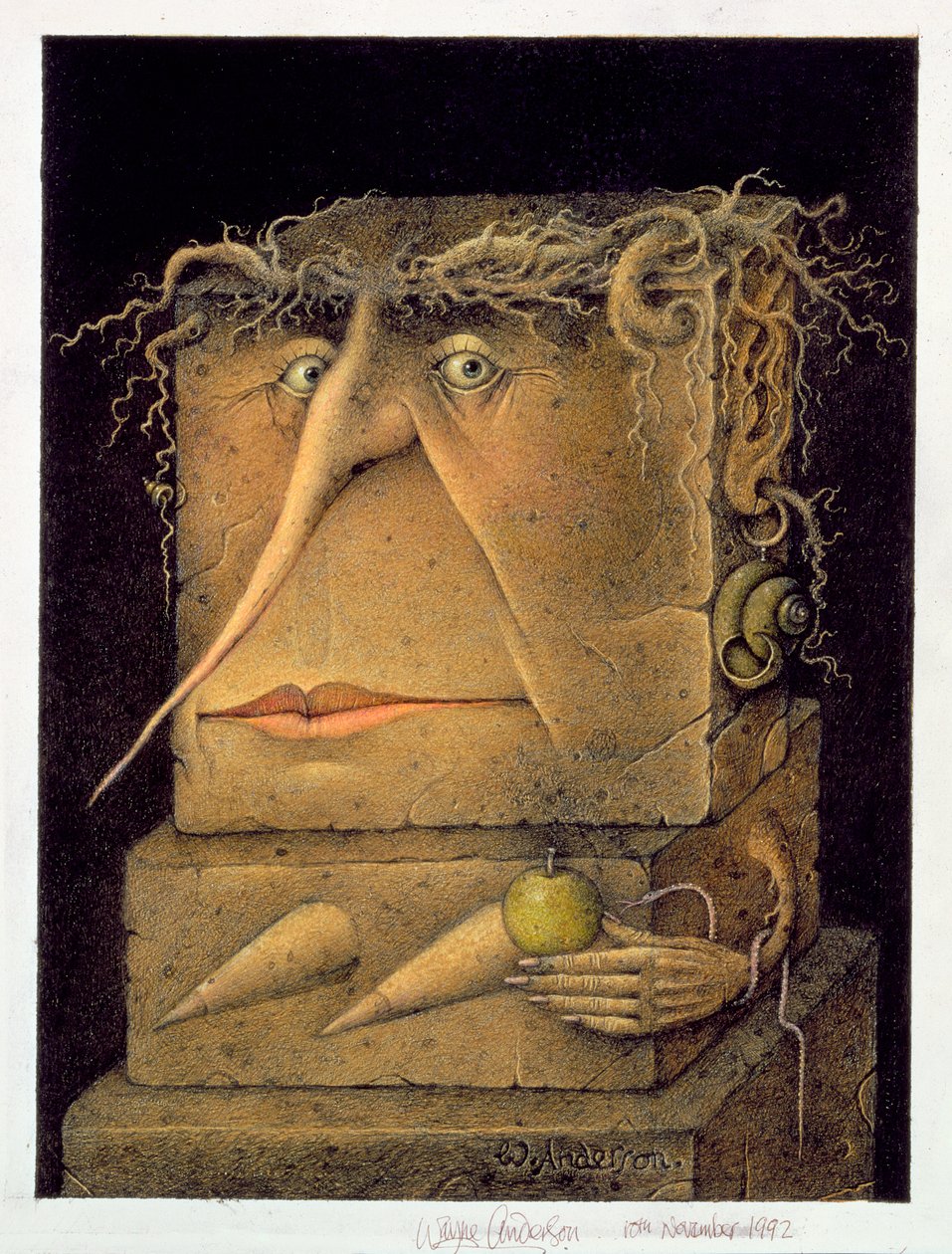 Eva (tužka a pastelky na papíře) (pár 155035) od Wayne Anderson