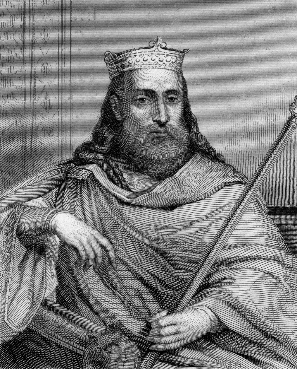 Král Clotaire I. z Franků, 19. století. od Weber