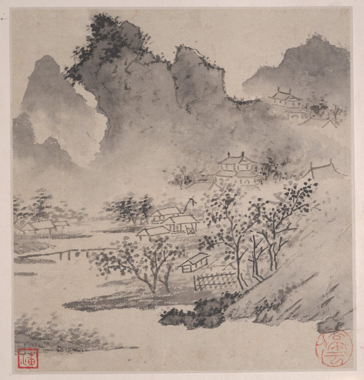Osm písní řek Xiao a Xiang. od Wen Zhengming
