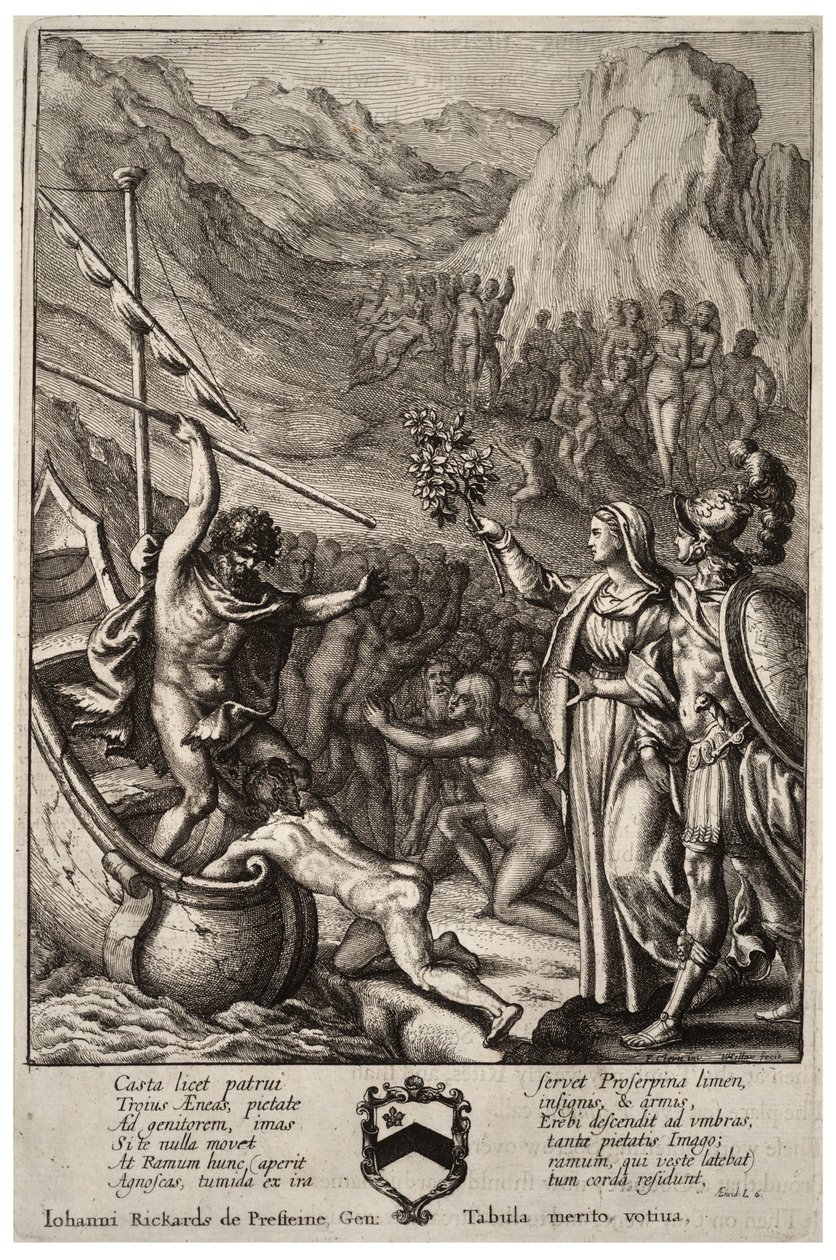 Aeneas a Charon. Stav 2 od Wenceslaus Hollar