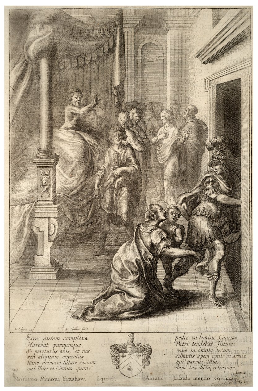 Aeneas opouští Tróju. Stav 3 od Wenceslaus Hollar