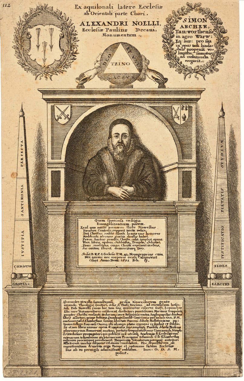 Alexander Nowell (památník). Stav 3 od Wenceslaus Hollar