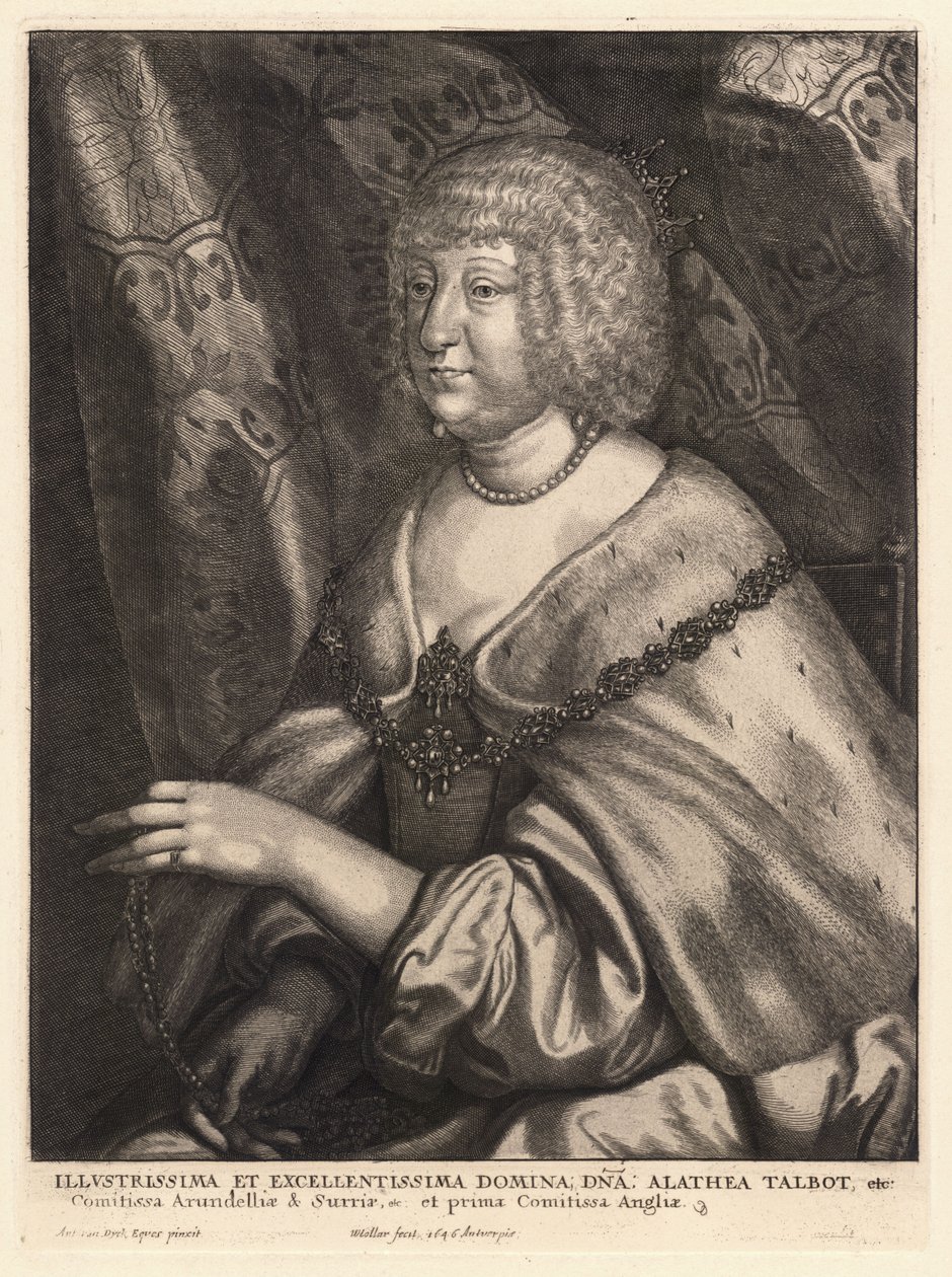 Altheia, hraběnka z Arundelu. Stav 4 od Wenceslaus Hollar