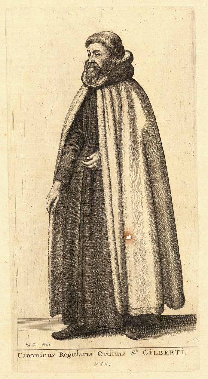 Kanovník řádu Gilberti od Wenceslaus Hollar