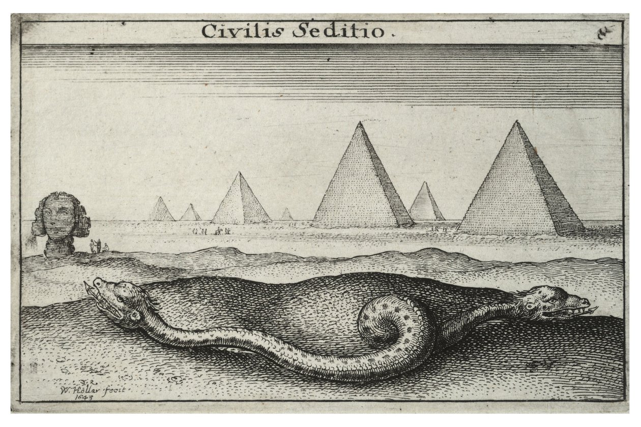 Občanský svár od Wenceslaus Hollar