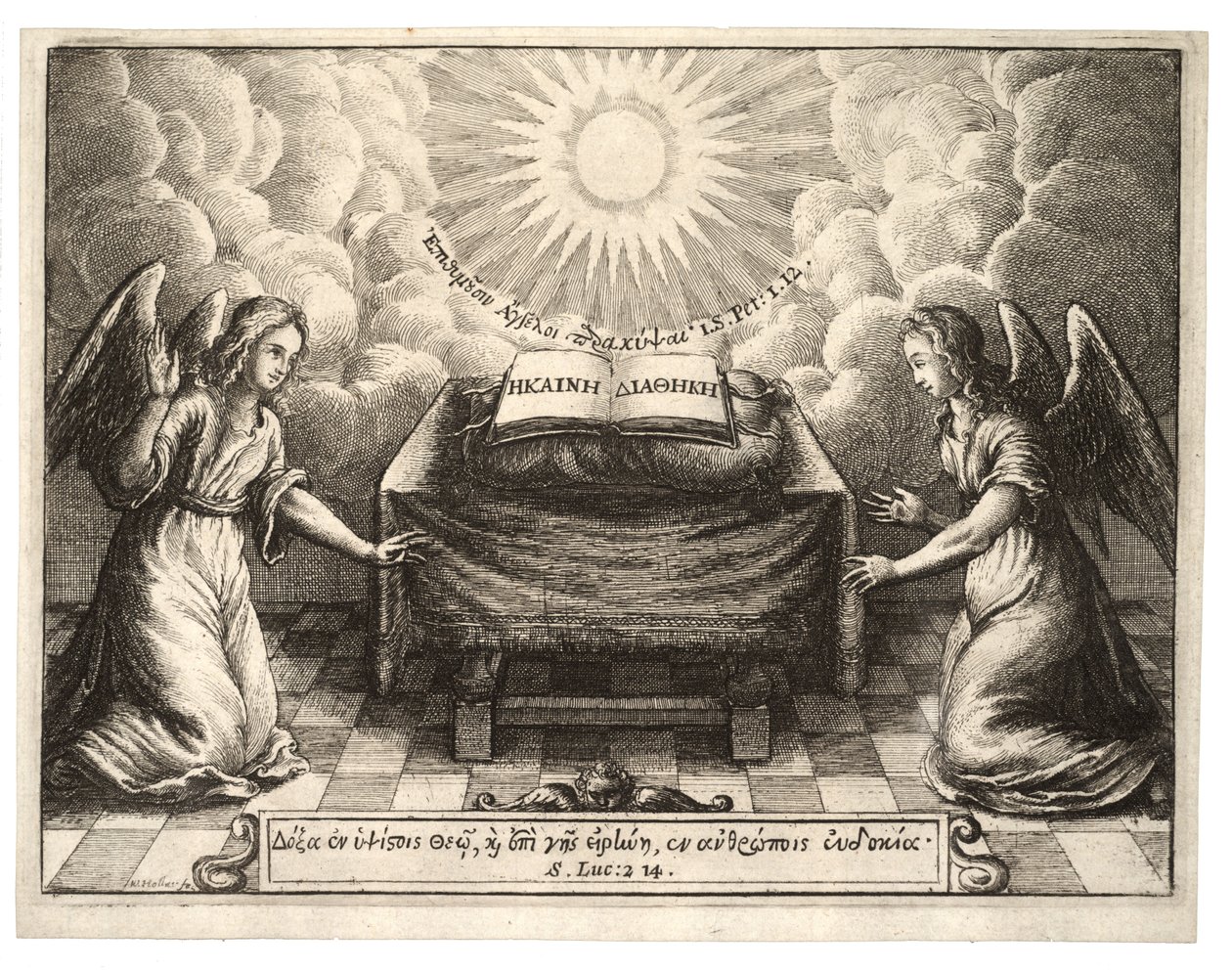 Trůn. Stav 1 od Wenceslaus Hollar