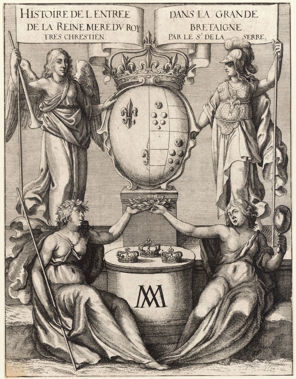 Skleník. Vstup královny matky do Grande Bretaigne. Stav 2 od Wenceslaus Hollar