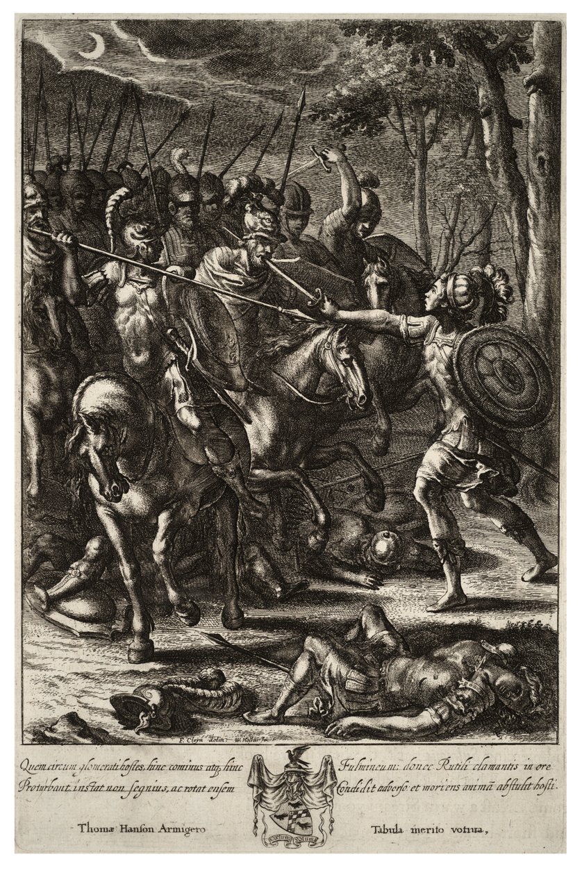 Nisus zabíjí Volscens. Stav 2 od Wenceslaus Hollar