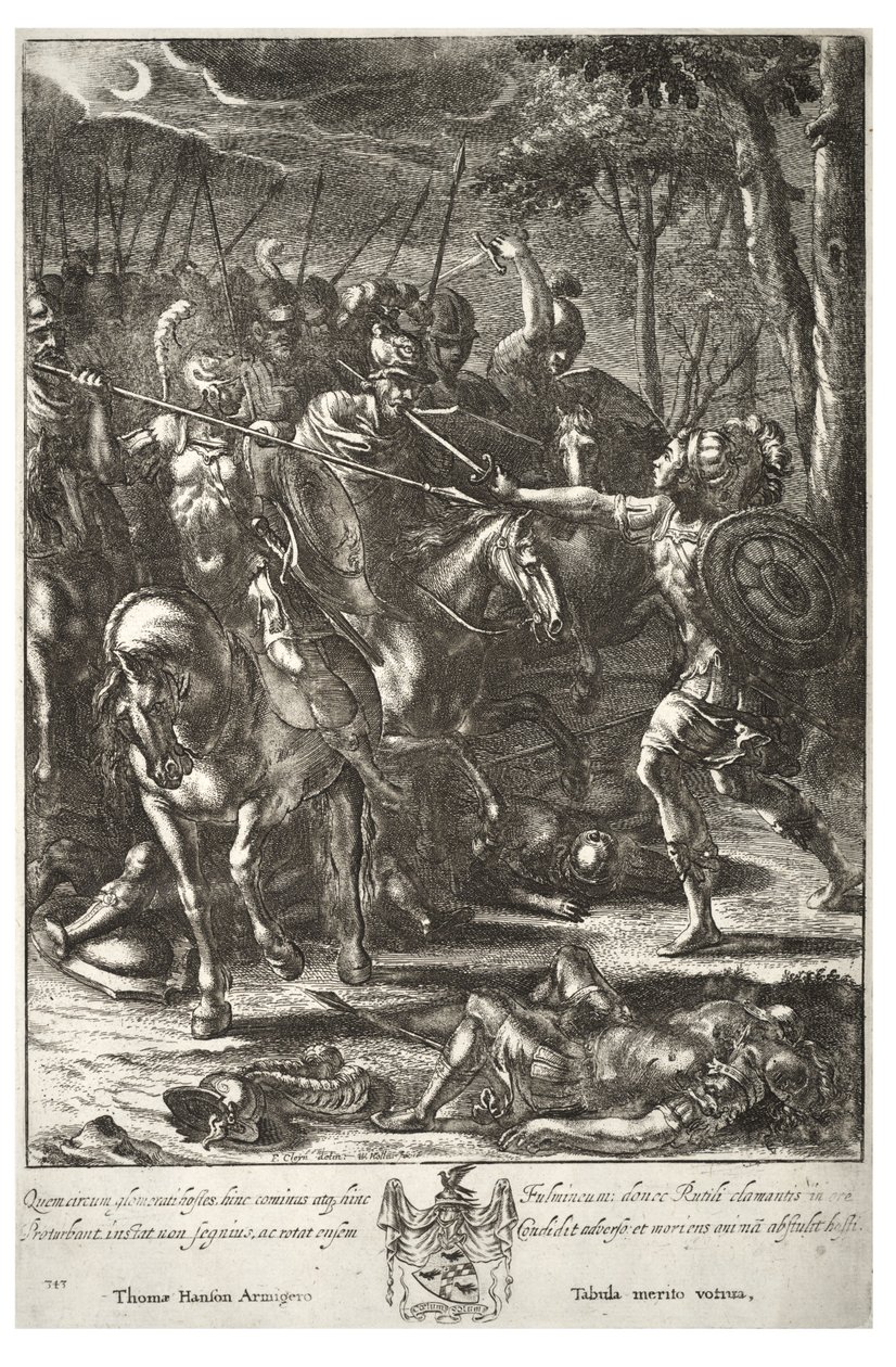 Nisus zabíjí Volscens. Stav 3 od Wenceslaus Hollar