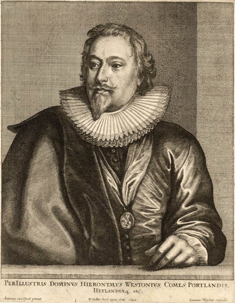 Richard Weston, hrabě z Portlandu. Stav 1 od Wenceslaus Hollar
