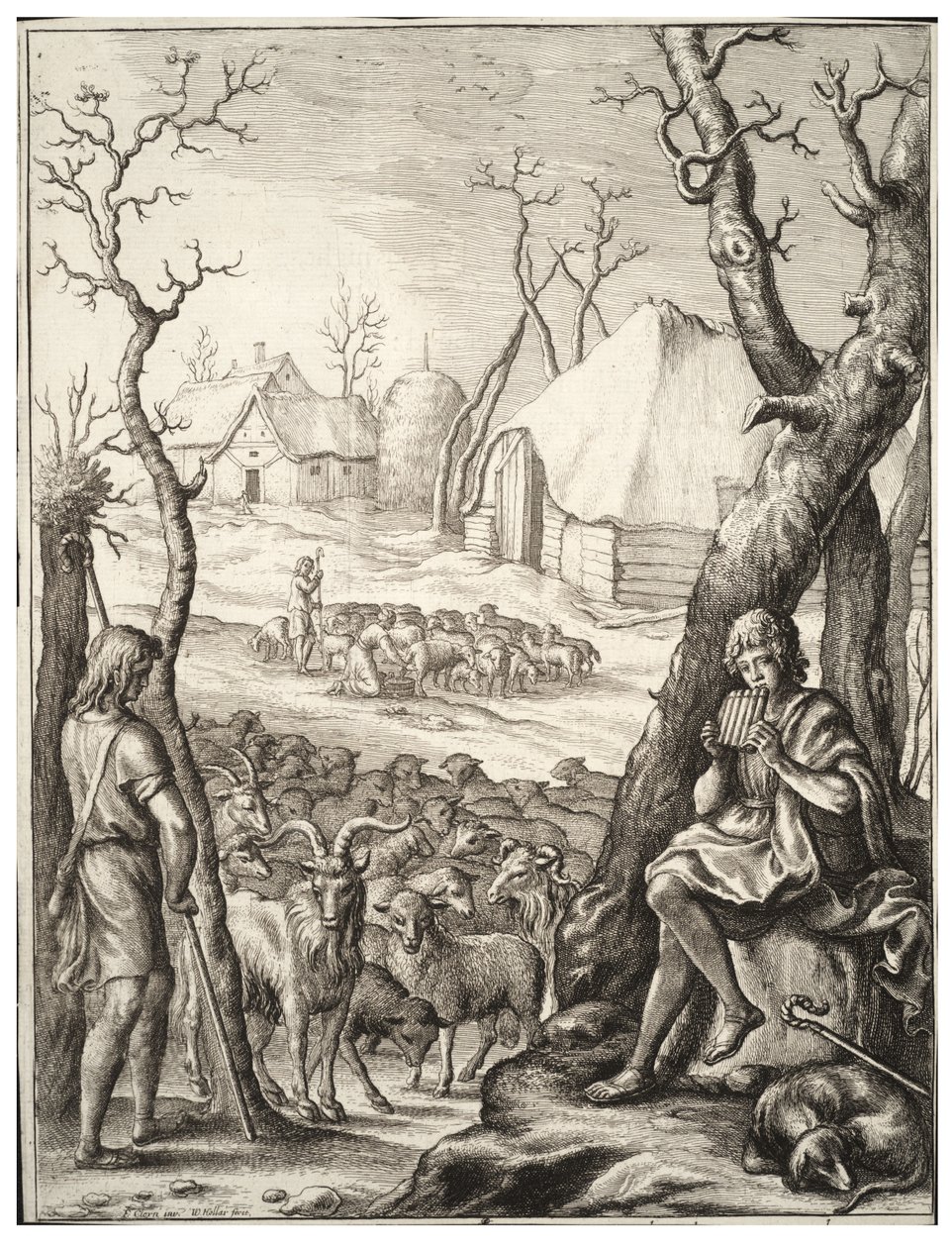 Chov dobytka od Wenceslaus Hollar