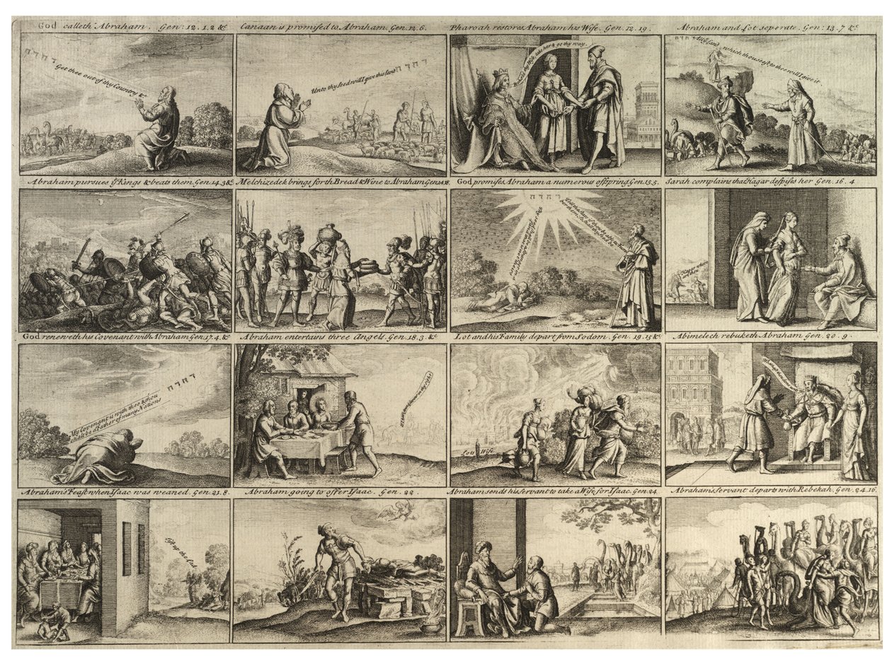 Abrahamův příběh (v plné formě). Stav 3 od Wenceslaus Hollar