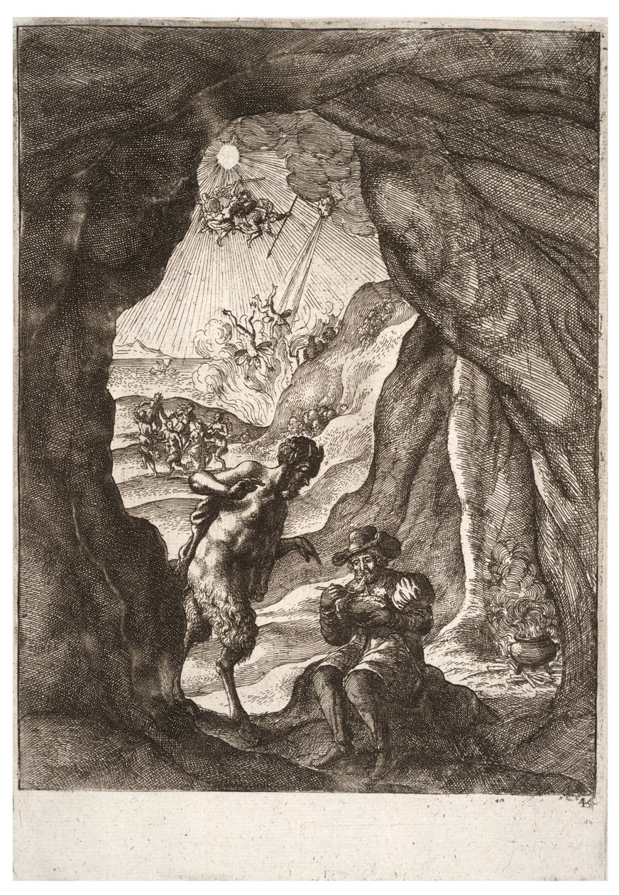 Satyr a cestovatel. Stav 2 od Wenceslaus Hollar