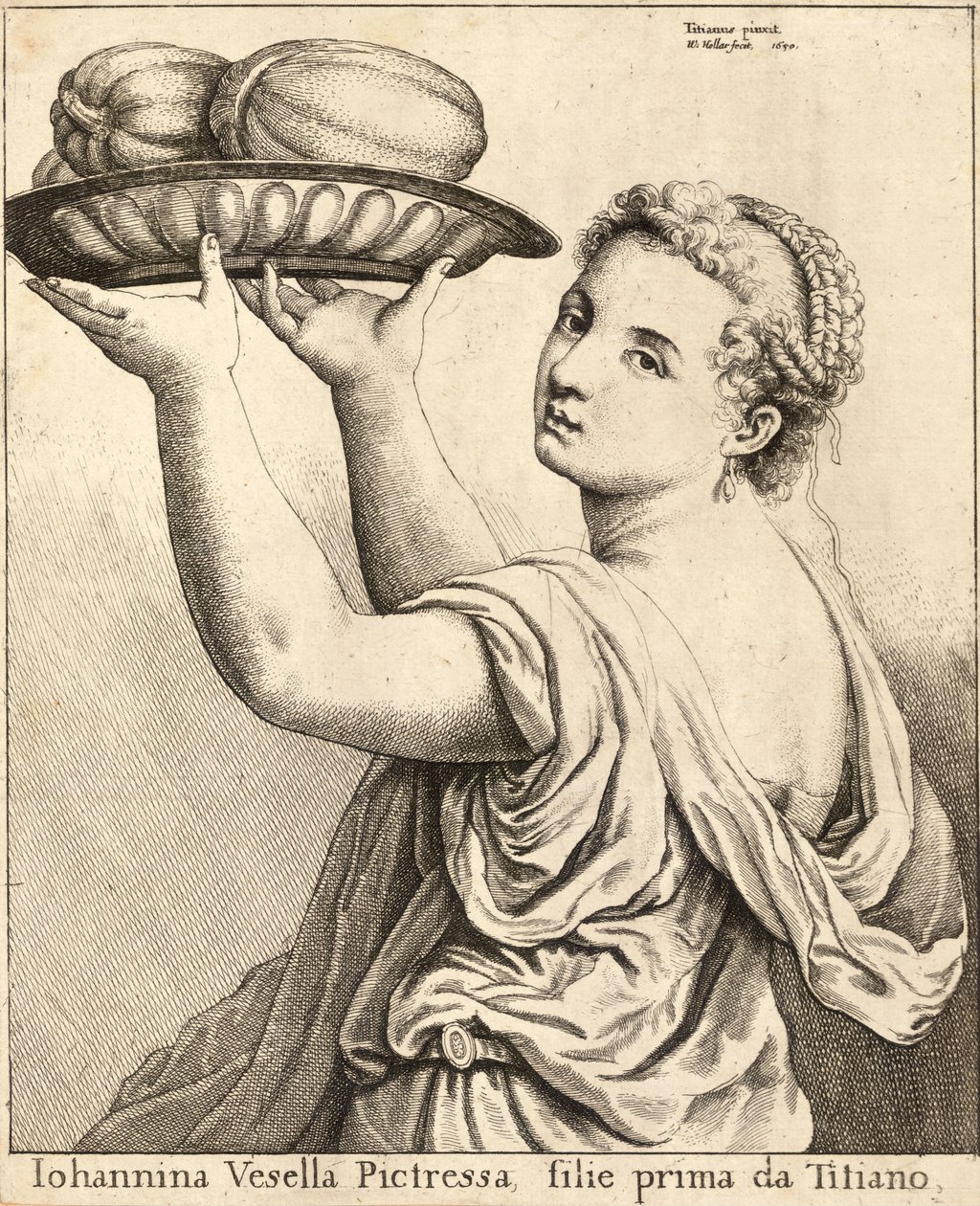 Titianova dcera. Stav 2 od Wenceslaus Hollar