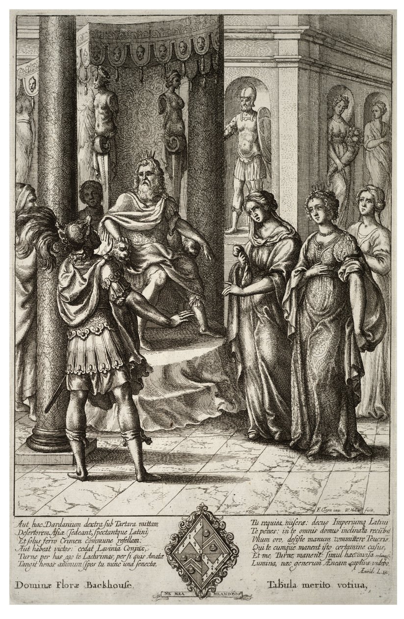 Turnus před Latinem. Stav 2 od Wenceslaus Hollar
