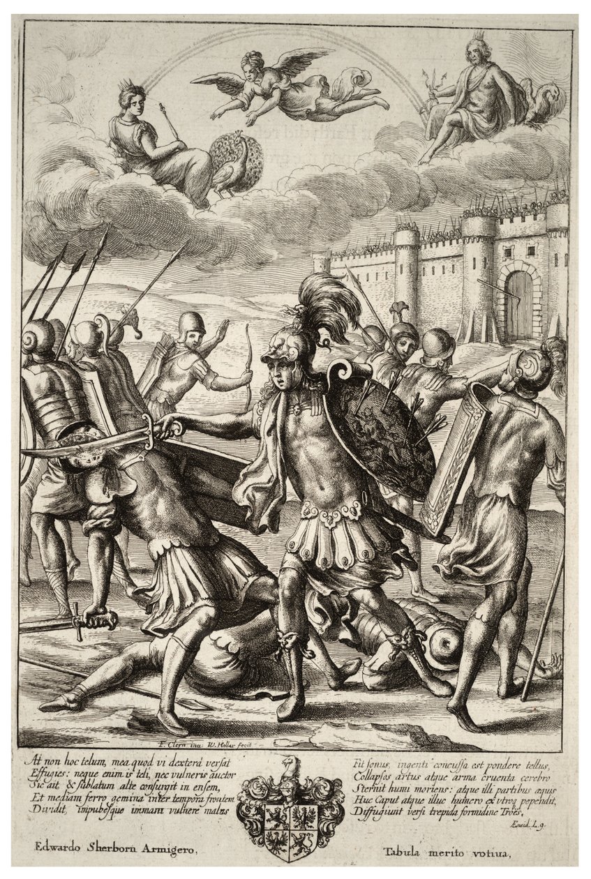 Turnus zabil Pandara. Stav 2 od Wenceslaus Hollar