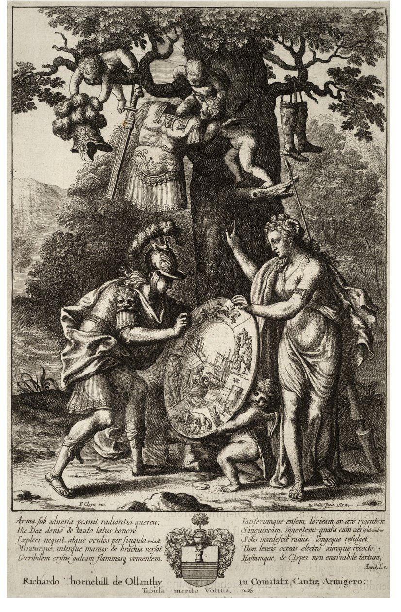 Venuše přináší Aeneasovi jeho zbraně. Stav 2 od Wenceslaus Hollar