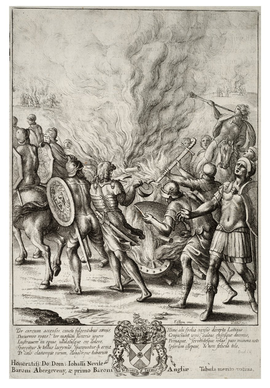 Wenceslaus Hollar - Trojské koně zpopelňující jejich mrtvé (stav 2) od Wenceslaus Hollar