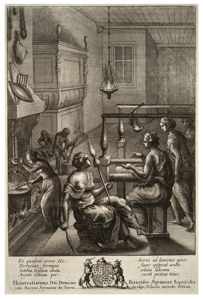Ženy v práci. Stav 1 od Wenceslaus Hollar