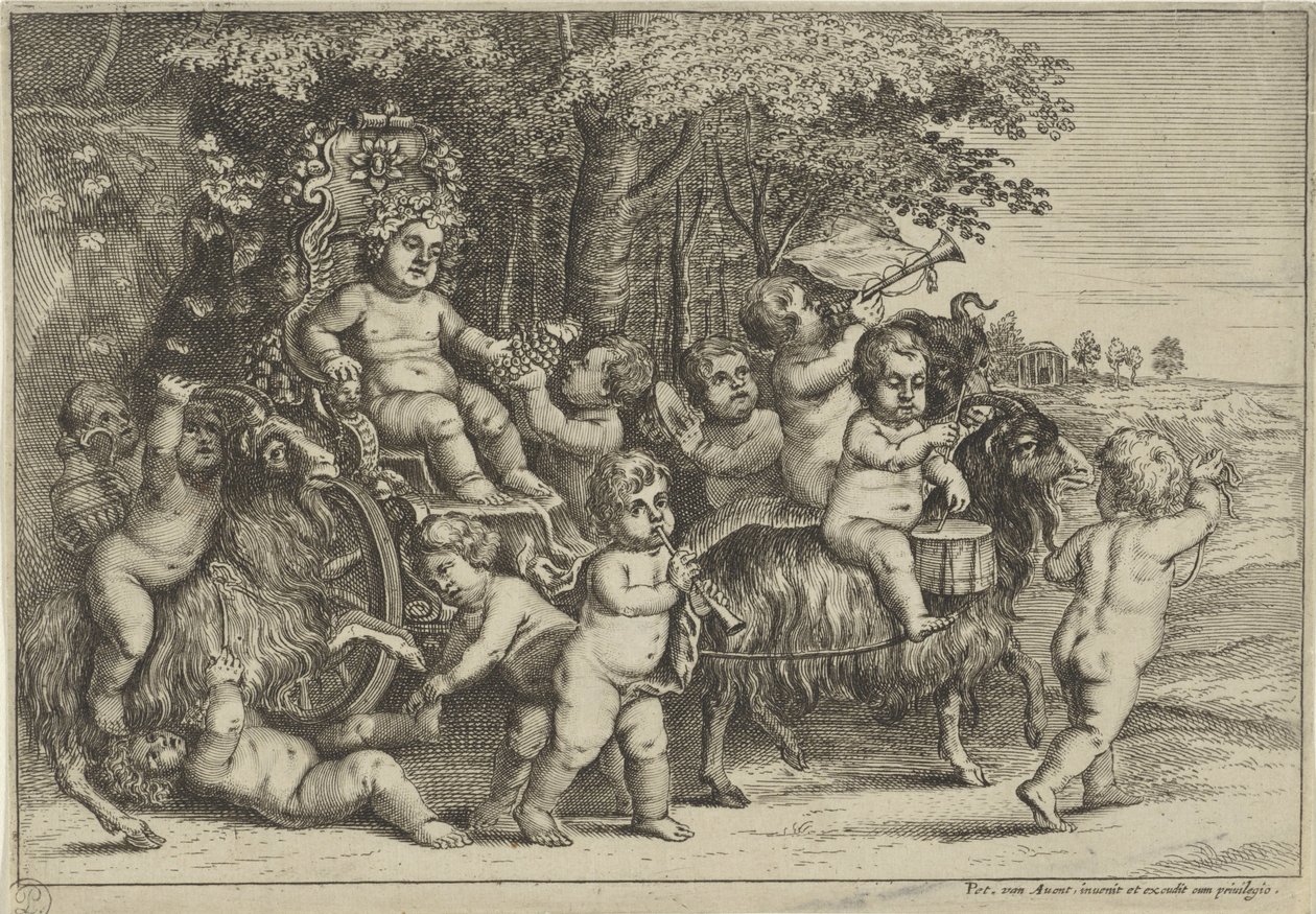 Průvod bačantů a chlapců na kozách od Wenceslaus Hollar (rejected attribution)