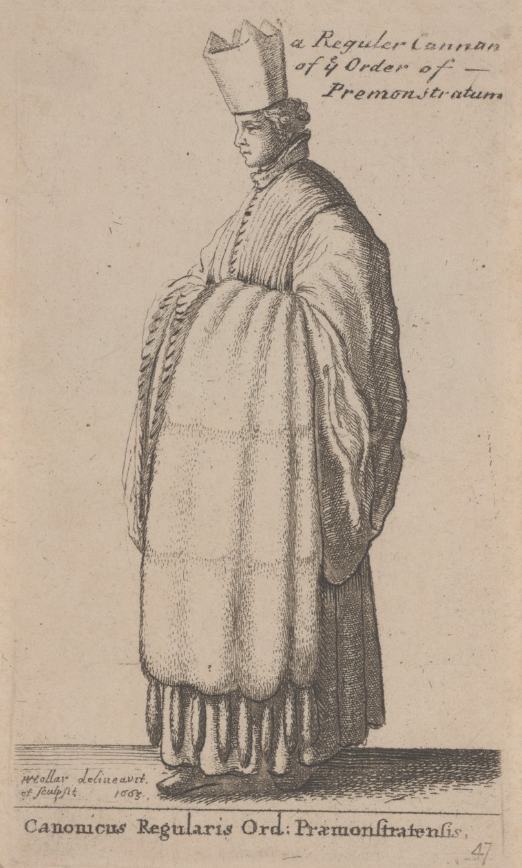 Pravidelné dělo Ye řádu Premonstrátů od Wenceslaus Hollar