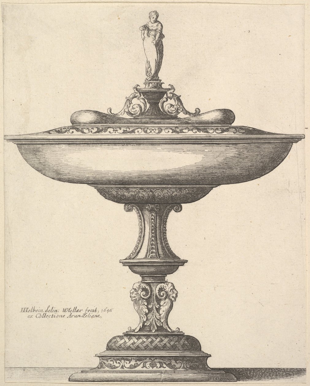 Široký pohár s ozdobnou stopkou, 1646. od Wenceslaus Hollar